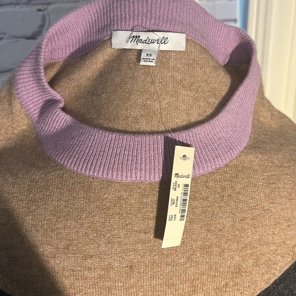 BNWT Madewell Colour Blocking Wool Blend Sweater - Picture 6 of 7